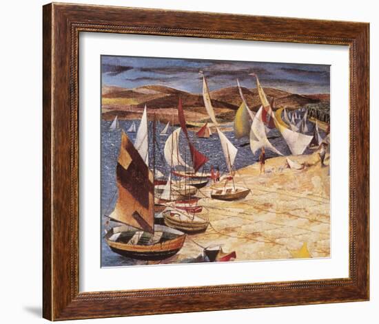 Hayling Island (Regatta 1951)-John R Barker-Framed Premium Giclee Print