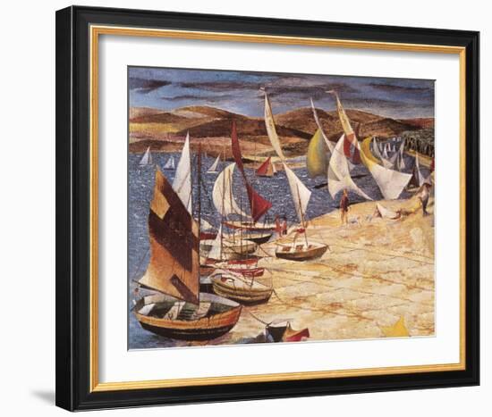 Hayling Island (Regatta 1951)-John R Barker-Framed Premium Giclee Print