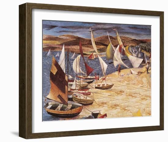 Hayling Island (Regatta 1951)-John R Barker-Framed Premium Giclee Print