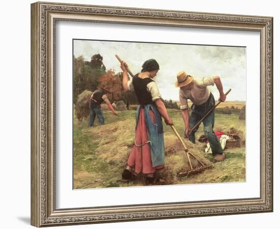 Haymaking, 1880-Julien Dupré-Framed Giclee Print