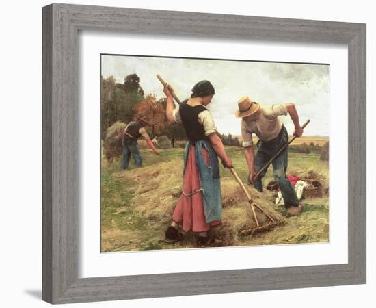 Haymaking, 1880-Julien Dupré-Framed Giclee Print