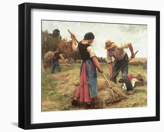 Haymaking, 1880-Julien Dupré-Framed Giclee Print