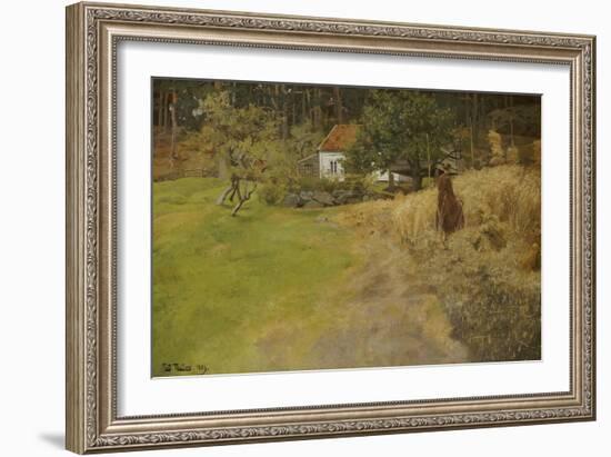 Haymaking, 1889-Fritz Thaulow-Framed Giclee Print