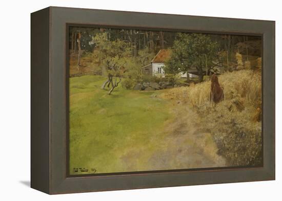 Haymaking, 1889-Fritz Thaulow-Framed Premier Image Canvas