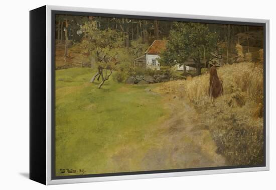 Haymaking, 1889-Fritz Thaulow-Framed Premier Image Canvas