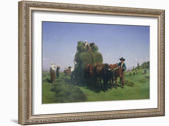 Haymaking, Auvergne-Rosa Bonheur-Framed Giclee Print