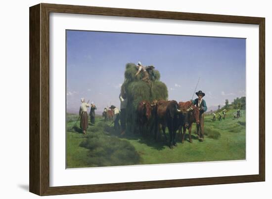 Haymaking, Auvergne-Rosa Bonheur-Framed Giclee Print