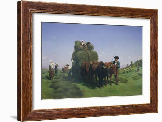 Haymaking, Auvergne-Rosa Bonheur-Framed Giclee Print