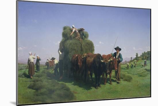 Haymaking, Auvergne-Rosa Bonheur-Mounted Giclee Print