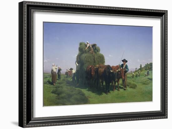 Haymaking, Auvergne-Rosa Bonheur-Framed Giclee Print