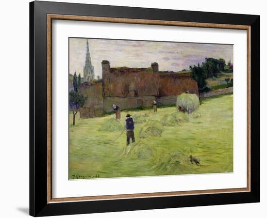 Haymaking in Brittany, 1888-Paul Gauguin-Framed Giclee Print