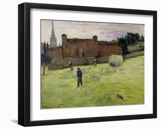 Haymaking in Brittany, 1888-Paul Gauguin-Framed Giclee Print