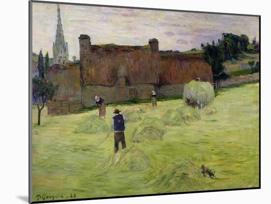 Haymaking in Brittany, 1888-Paul Gauguin-Mounted Giclee Print