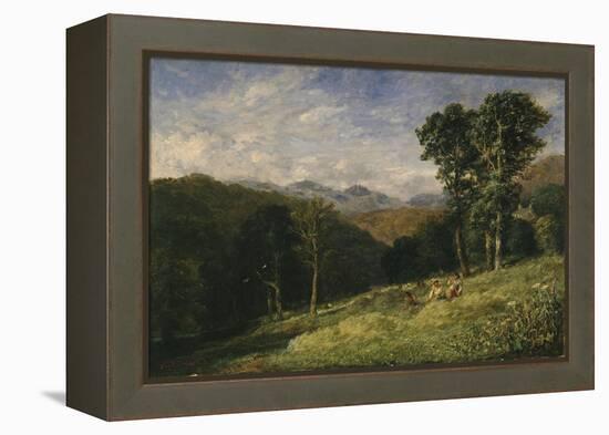 Haymaking Near Conway, 1852-53-David Cox-Framed Premier Image Canvas