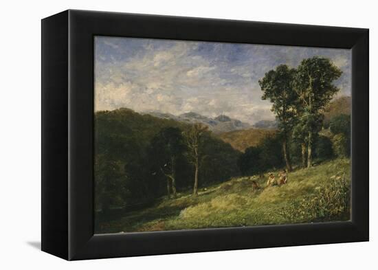 Haymaking Near Conway, 1852-53-David Cox-Framed Premier Image Canvas