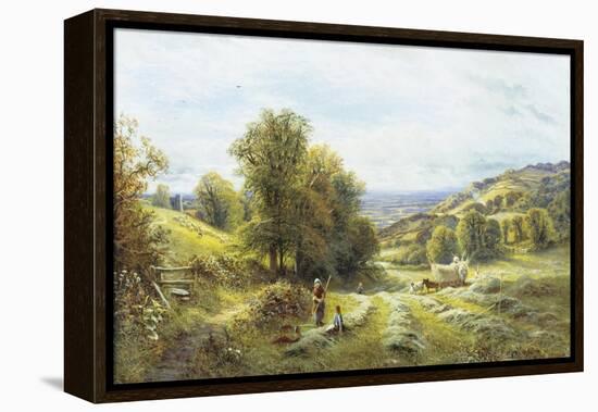 Haymaking near Sedlescombe, Sussex-Alfred Augustus Glendenning-Framed Premier Image Canvas