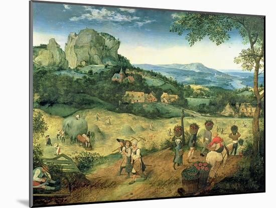 Haymaking, Possibly the Months of June and July, 1565-Pieter Bruegel the Elder-Mounted Giclee Print