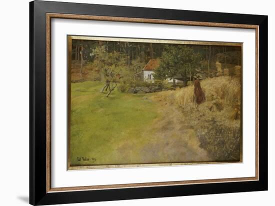 Haymaking, Stord, 1889-Fritz Thaulow-Framed Giclee Print