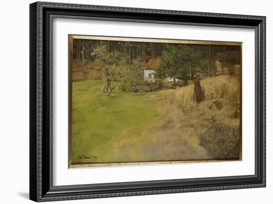 Haymaking, Stord, 1889-Fritz Thaulow-Framed Giclee Print