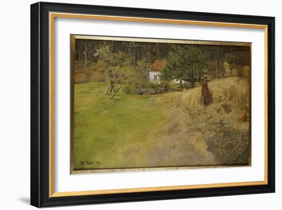 Haymaking, Stord, 1889-Fritz Thaulow-Framed Giclee Print