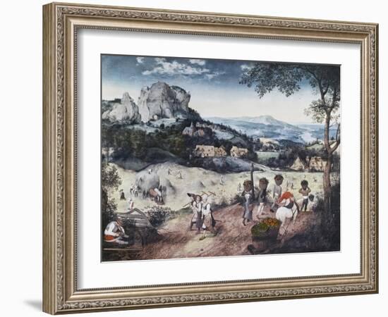 Haymaking-Pieter Bruegel the Elder-Framed Giclee Print