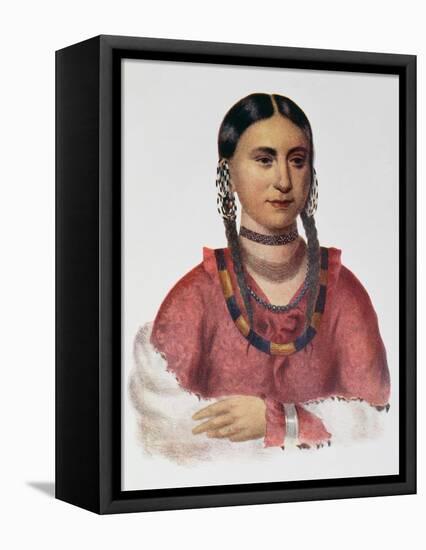 Hayne Hudjuhini or the 'Eagle of Delight', Illustration from 'The Indian Tribes of North America,…-Charles Bird King-Framed Premier Image Canvas