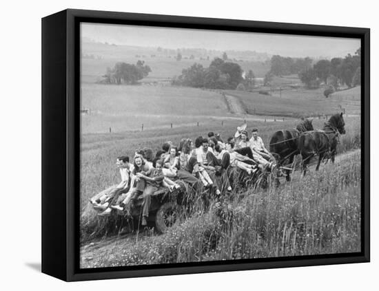 Hayride for Mansfield, Ohio, Senior High School Graduating Class-Alfred Eisenstaedt-Framed Premier Image Canvas