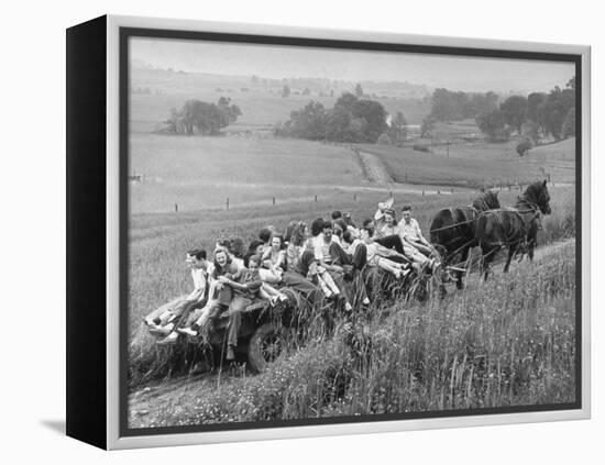 Hayride for Mansfield, Ohio, Senior High School Graduating Class-Alfred Eisenstaedt-Framed Premier Image Canvas