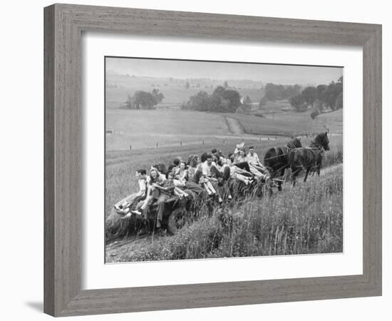 Hayride for Mansfield, Ohio, Senior High School Graduating Class-Alfred Eisenstaedt-Framed Photographic Print