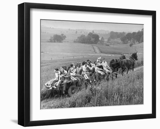 Hayride for Mansfield, Ohio, Senior High School Graduating Class-Alfred Eisenstaedt-Framed Photographic Print