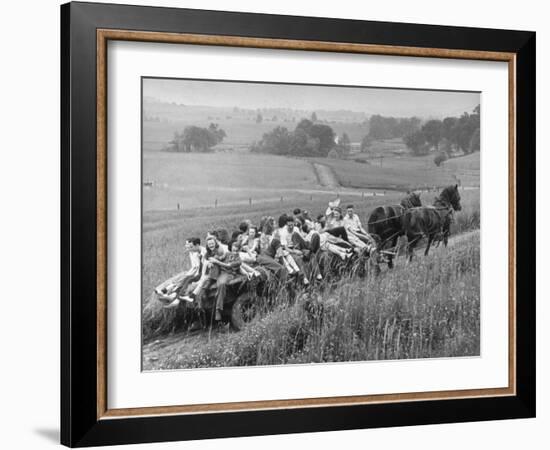 Hayride for Mansfield, Ohio, Senior High School Graduating Class-Alfred Eisenstaedt-Framed Photographic Print