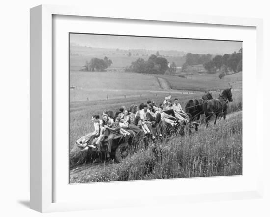 Hayride for Mansfield, Ohio, Senior High School Graduating Class-Alfred Eisenstaedt-Framed Photographic Print