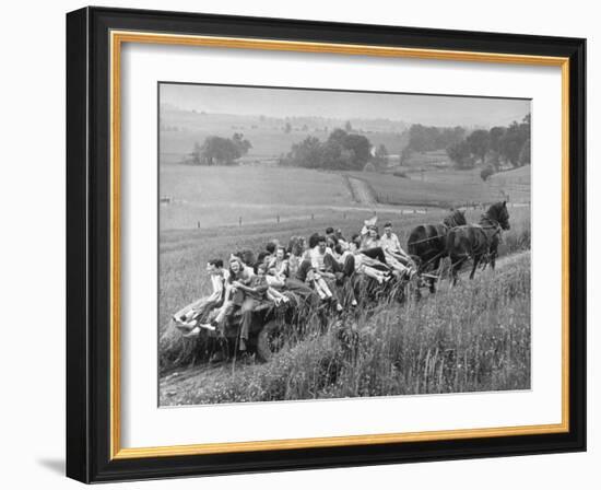 Hayride for Mansfield, Ohio, Senior High School Graduating Class-Alfred Eisenstaedt-Framed Photographic Print