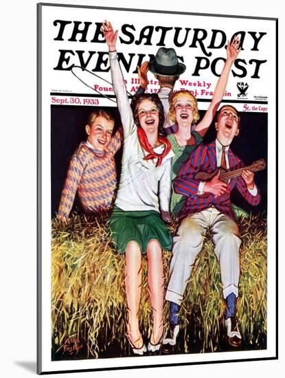 "Hayride," Saturday Evening Post Cover, September 30, 1933-Alan Foster-Mounted Giclee Print