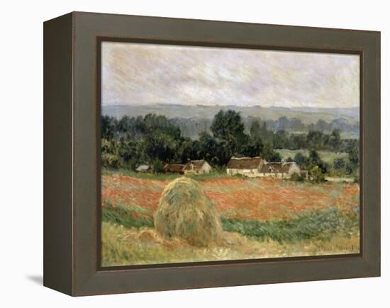 Haystack at Giverny, 1886-Claude Monet-Framed Premier Image Canvas