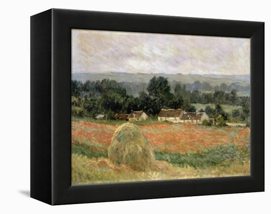 Haystack at Giverny, 1886-Claude Monet-Framed Premier Image Canvas