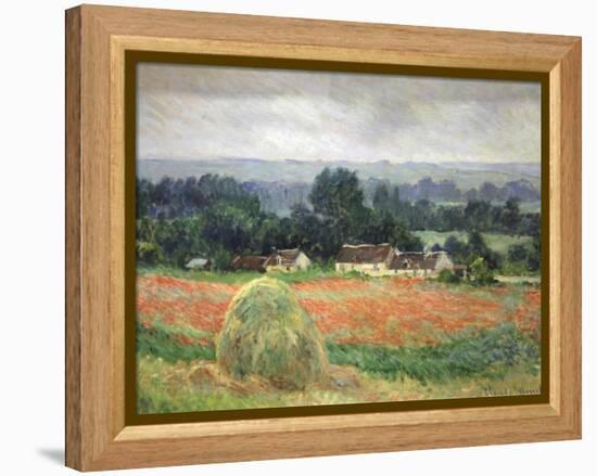 Haystack at Giverny, 1886-Claude Monet-Framed Premier Image Canvas