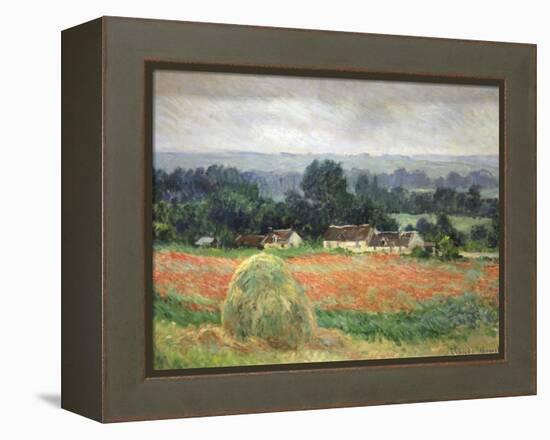 Haystack at Giverny, 1886-Claude Monet-Framed Premier Image Canvas