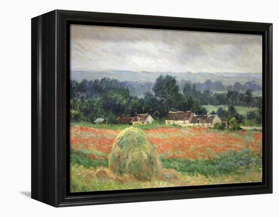 Haystack at Giverny, 1886-Claude Monet-Framed Premier Image Canvas