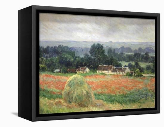 Haystack at Giverny, 1886-Claude Monet-Framed Premier Image Canvas