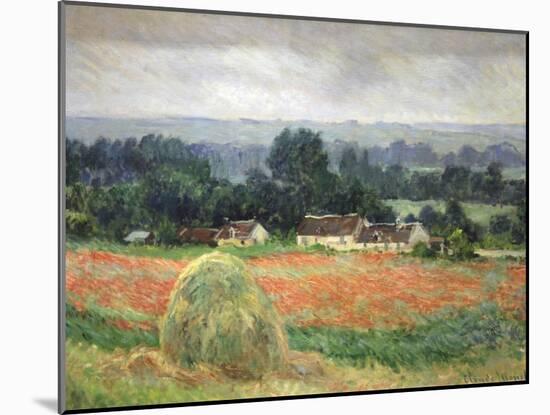 Haystack at Giverny, 1886-Claude Monet-Mounted Giclee Print