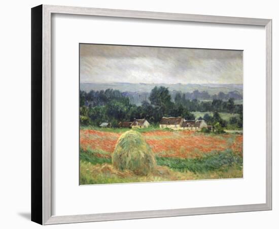 Haystack at Giverny, 1886-Claude Monet-Framed Premium Giclee Print