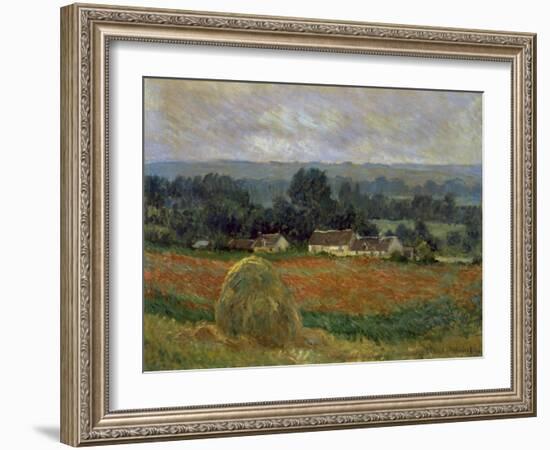 Haystack at Giverny-Claude Monet-Framed Art Print