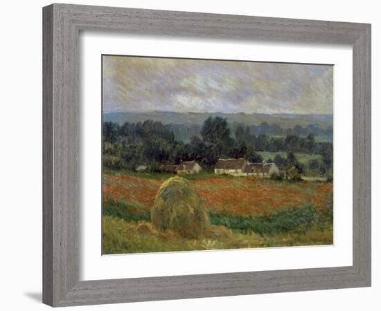 Haystack at Giverny-Claude Monet-Framed Art Print