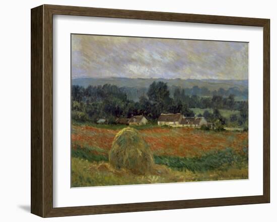 Haystack at Giverny-Claude Monet-Framed Art Print