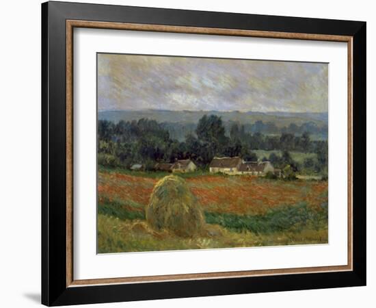 Haystack at Giverny-Claude Monet-Framed Art Print