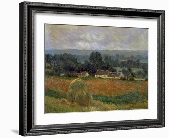 Haystack at Giverny-Claude Monet-Framed Art Print