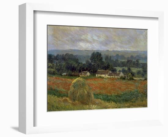 Haystack at Giverny-Claude Monet-Framed Premium Giclee Print