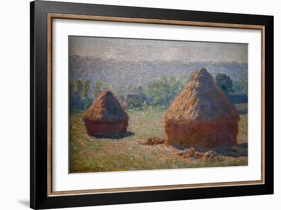 Haystack, End of Summer, 1891 (Oil on Canvas)-Claude Monet-Framed Giclee Print