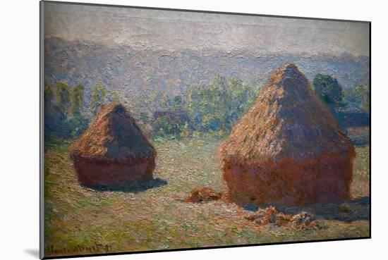 Haystack, End of Summer, 1891 (Oil on Canvas)-Claude Monet-Mounted Giclee Print